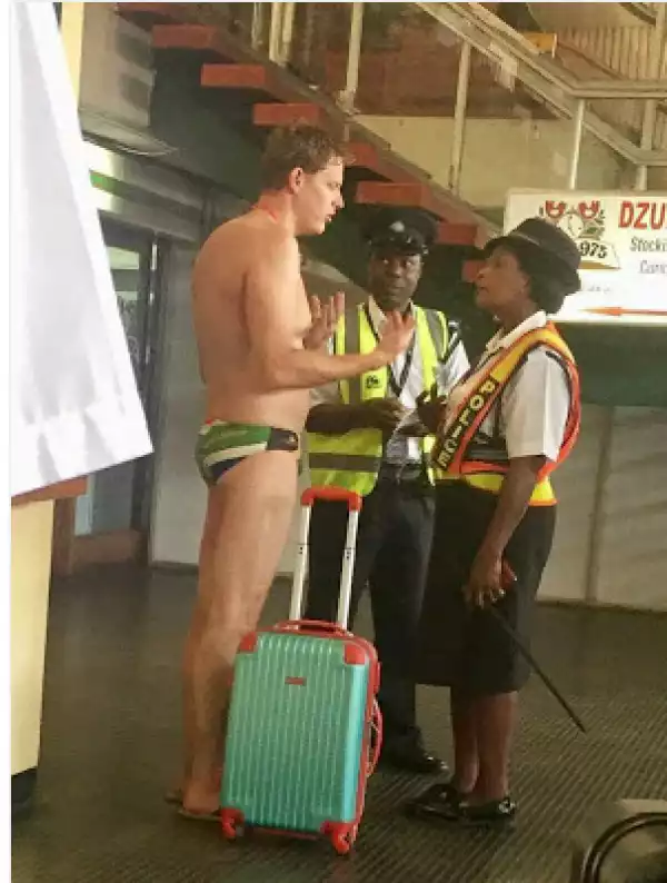Man who reportedly smoked marijuana, storms Malawi airport ‘naked’ [PHOTOS]